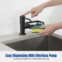 Kitchen Soap Dispenser Rack, Fast Liquid Output, Integrated Storage, Sink Detergent Press Pump