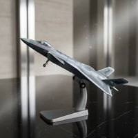 J-20 Model with Display Stand 1/100 Detailed J-20 Model Plane Alloy Die-Cast Fighter Jet for Office Decor