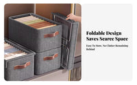 textile Closet Box Large Capacity foldable Clothing container adaptable for Attic