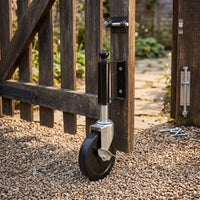 Telescoping Spring-Loaded Gate Caster Heavy-Duty Gate Caster with Spring Long-Lasting Hardware Ergonomic for Homeowners, Farmers