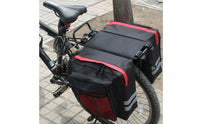 Reflective Cycle Rear Rack Bag Soft-Sided Cycle Trunk Pannier Large Capacity Rear Rack Pannier Zippered Pocket