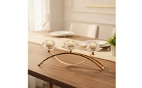 Bridge Candle Holder Gold 3-Candle Holder Metal for Wedding Tables