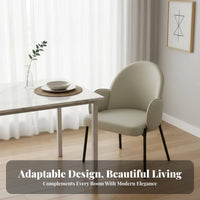 Minimalist Design Quilted Armchair Scratch-Resistant Upholstered Seat Easy to Clean Household Furniture High Back Design for Pet Owners, Awayice Workers, Homeowners, Dining Room, Reading Nook, Bedroom, Balcony