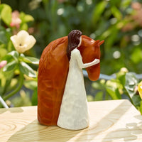 Artisanal Girl Figurine Carved Resin Figurine Delicate Sculpture with Dress Exquisite for Collectors, Animal Lovers