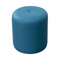 Genuine Leather Upholstered Pouf Light Luxury Design Low Stool Multi-Functional Footrest Space-Saving for Children, Homeowners, Living Room, Beside Coffee Table, Small Spaces, Entryway