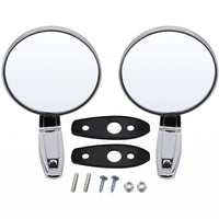 Polished Chrome Round Mirror Mounting Hardware Round Mirror Set