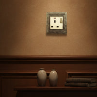 13A Wall Outlet Antique-Style Single-Gang Wall Plate Single Outlet Receptacle Cover Decorative Hardware Corrosion-Resistant