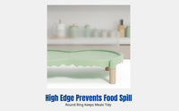Ceramic Cat Food Bowl, Double Bowl, Anti-Spill, High Edge, Raised Stand, For Cats
