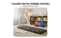 Foldable Design Dance Practice Mat Anti-Tear PU Leather Folding Gymnastics Mat High-Density Foam Portable Floor Pad Easy to Clean for Children, Dancers, Gymnasts, Home, School, Gym