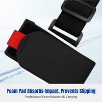 Ski Board Shoulder Strap, Adjustable, Double Board Holder, Foam Pad, Handheld Band