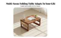 Foldable Folding Floor Desk Space-Saving Folding Lap Desk adaptable Low Table No Assembly Required for Dorm Residents, Home Workers, Bay sill, Small areas, Bedroom, Living Room