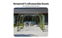 Rust-Proof Flower Arch Rustproof Flower Arch Trellis Weather-Resistant Climbing Plant Arbor Long-Lasting for Gardeners, DIY Enthusiasts, Homeowners, Outdoor, Yard, Patio, Backyard