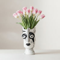 Human Face Vase Sculptural Face Vase Artistic for Art Lovers, Office Desk