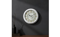 Retro Gear Wall Clock Non-Ticking Industrial Wall Clock Quiet Steampunk for Living Room