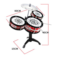 Early Learning Kids Jazz Drum Set Inspires Musical Talent Toddler Percussion Playset for Toddlers, Beginners