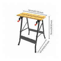 Foldable Clamping Work Table 2-in-1 Portable Saw Table Quick Setup Folding Woodworking Bench Stable Frame for Woodworkers, DIYers, Carpenters, Garage