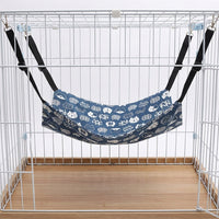 Cat Hammock and Rope Suspended Hanging Cat Bed, Rectangular Breathable Feline Perch Swing, Multi-Scene Cat Cage Hammock for Indoor Animal Slumber