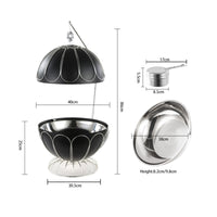 Stainless Steel Chafing Dish Domed Round Chafing Dish Rust-Resistant Food Warmer with Lid for Catering Events