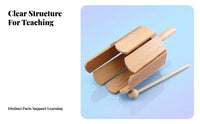 Slotted Wooden Sound Tube Included Mallet Multi-Tone Percussion Tube Artisan-Made for Children