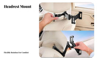 Car Headrest Tablet Holder Hands-Effortless Viewing Car Headrest Mount Backseat Ph Single Mount Wide Compatibility Backseat