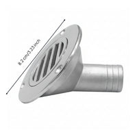 Saltwater-Resistant Marine Drain Fitting with Flange Angled Boat Drain Fitting Slim Hardware Easy to Clean for Yachts