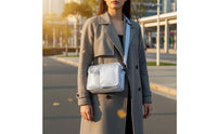 Transparent PVC Work Bag Water Resistant Static-resistantStatic Engineer Bag Multi-Pocket Clear Work Satchel for Technicians, Engineers, Factory