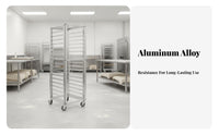 Aluminum Sheet Pan Rack Hygienic Enclosed Design Multi-Tier Bakery Trolley Dust-Verify Sheet Pan Rack for Baked Goods Chefs, Bakeries, Restaurants