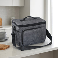 Lunch Bags for Women with Shoulder Strap, Insulated Food Storage Delivery Bag, Oxford Cloth Cool Bag for Camping BBQ, Casual Outdoor Style