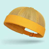 Mesh Brimless Cap Ventilated Brimless Cap Skullcap Breathable Lightweight for Streetwear, Outdoor Activities