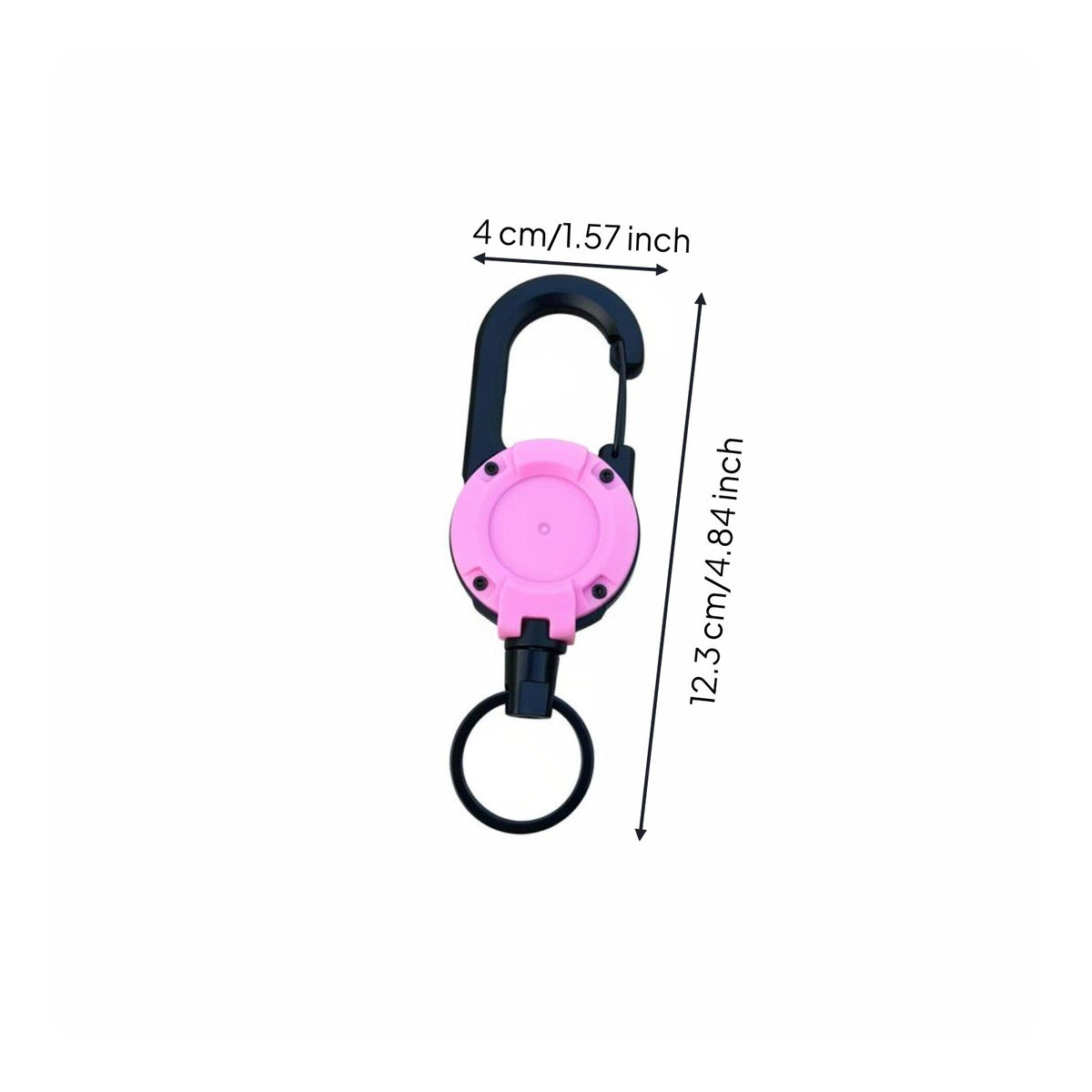 Easy to Carry Key Lanyard Quick Reach U Shape Pull Buckle TPU Covered Anti Loss Lanyard Clip Heavy Duty for Anglers, Hikers, Fishing, Hiking