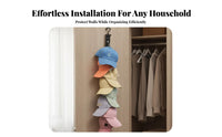 Wall Mounted Hat Holder No-Drill Installation Hanging Hat Rack for Dorm Room