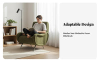 Nordic design Upholstered Single Sofa Designer Inspired accent Chair Minimalist Look Indoor Furniture Comfortable Upholstery for Interior Designers, Young Adults, Homeowners, Living Room, Bedroom, reading corner reading corner, Apartment