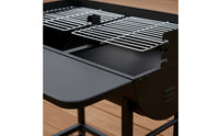 Large Capacity Charcoal Grill with Wheels Heavy Duty Outdoor Charcoal Grill Portable Barbecue Cooker with Wheels Weather-Resistant for Campers