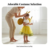Costume Set Adorable Design Bee Costume Set Shiny Details Airy Accessories Outfit for Young Children, Adults, Themed Parties, Carnival
