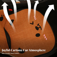 All-Season Cartoon Bear Car Seat Cushion Anti-Slip Cute Car Seat Cover Universal Fit for Children, Young Adults, SUVs, Road Trips