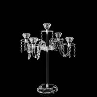 Candelabra with Crystal Pendants Decorative Candle Holder with Crystal Pendants Luxurious Decor for Wedding Planners, Party Hosts