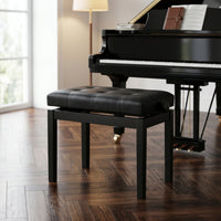 Padded Adjustable Piano Bench Wooden Piano Bench Sturdy Seat Ergonomic for Home Studio, Classroom
