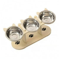 Stable Triple Bowl Pet Feeder