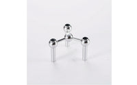Geometric Three-Legged Candle Holder Compact Metal Candle Holder Modern Three-Arm Candelabra Minimalist for Centerpiece, Tabletop, Dining Table