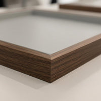 Jewelry Display Tray Walnut Wood Grain Wooden Display Tray Home Accessory Light Gray Rectangular for Vanity, Dressing Table