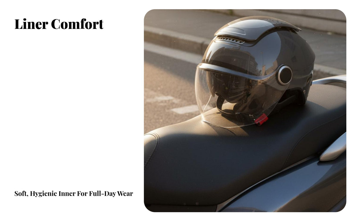 Open Face Helmet 3C Officially Approved-Face Sun Protection Headwear for Men, Women, Summer, Commuting