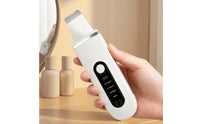 Handheld Sonic Skin Scrubber Rechargeable Skin Scrubber with Metal Spatula Portable Pore Cleaner Gentle for Home
