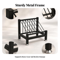Metal Pickleball Display Rack Slotted Pickleball Paddle Rack Compact Tabletop Paddle Stand Upright for Counter, Desk