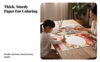 Horse Year 2026 Blank Wall Calendar, Hand-Painted DIY Coloring, Creative Calendar for Children, Kindergarten Art Activity