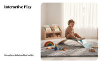 Long-Lasting Wood Construction Wooden Balance Board Improves Core Strength Kids Wobble Board Multi-Use Child-Centered Rocker Toy Polished Edges for Toddlers, Playroom