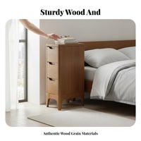 Modern Design 2-Drawer Nightstand with Shelf Large Capacity Storage Bedside Cabinet sleek Rounded Corners Bedroom Furniture adaptable for households, Adults, Students, Dorm Room, Hallway, Office