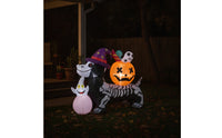 Inflatable Skeleton Dog Lighted Skeleton Dog Inflatable Playful for Yard