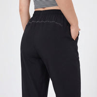 Ladies Trousers with Elasticated Waist for Women, Loose Fit Joggers for Running and Gym, Breathable Cuffed Ankle Design