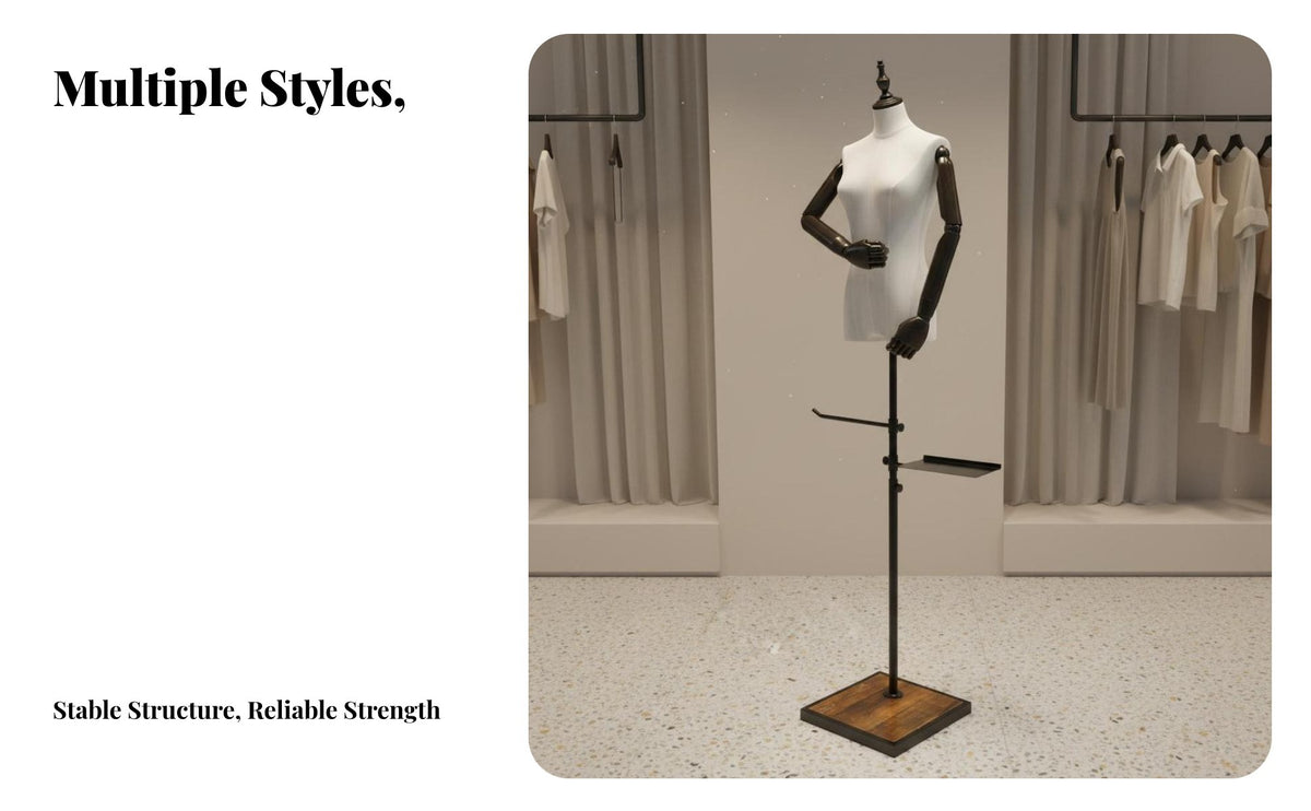 Female Mannequin Torso Stand Stable Base Mannequin Torso Effortless Assembly Clothing Display Body Form for Boutique Owners, Tailors