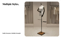 Female Mannequin Torso Stand Stable Base Mannequin Torso Effortless Assembly Clothing Display Body Form for Boutique Owners, Tailors